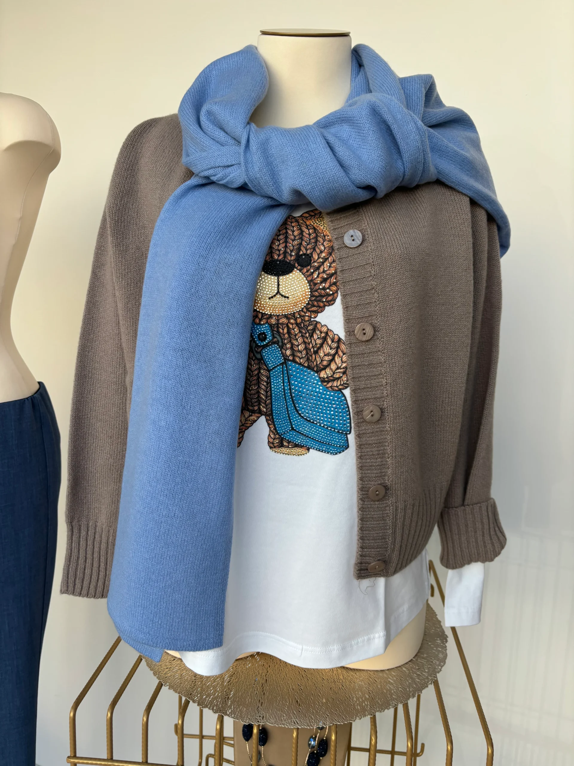 DANIEL & MAYER - MAGLIA MAN. LUNGHE - ORSETTO - AZZURRO - immagine 2