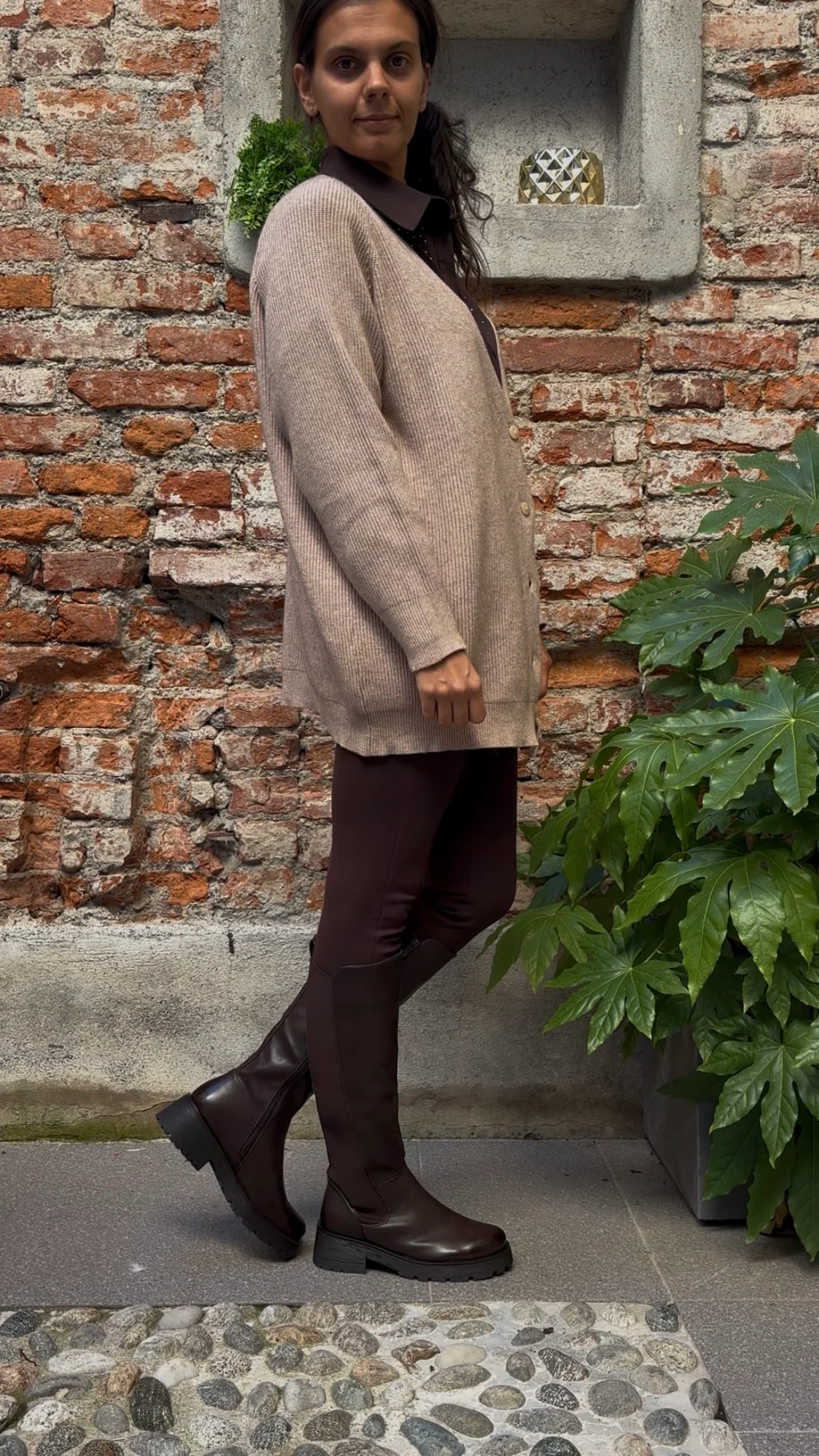 SUSY MIX - CARDIGAN OVER - BEIGE - immagine 3