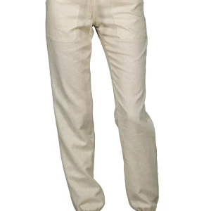 Pantagiaffa Isacco | Pantalone con Elastico | Unisex (Uomo|Donna) | Caviglia con Elastico | 3 Tasche | 60% Cotone | Lino | 120 gr/m2