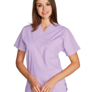 045027 Casacca Lilla isacco | Collo a V Unisex(Uomo|Donna) | 100% Cotone | 185 gr/m2