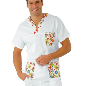 Casacca Collo a V Unisex(Uomo|Donna) Isacco | Smile | 100% Cotone | 190 gr/m2