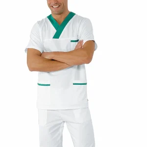 Casacca Collo a V Unisex(Uomo|Donna) Isacco | Bicolore | 100% Cotone | 190 gr/m2