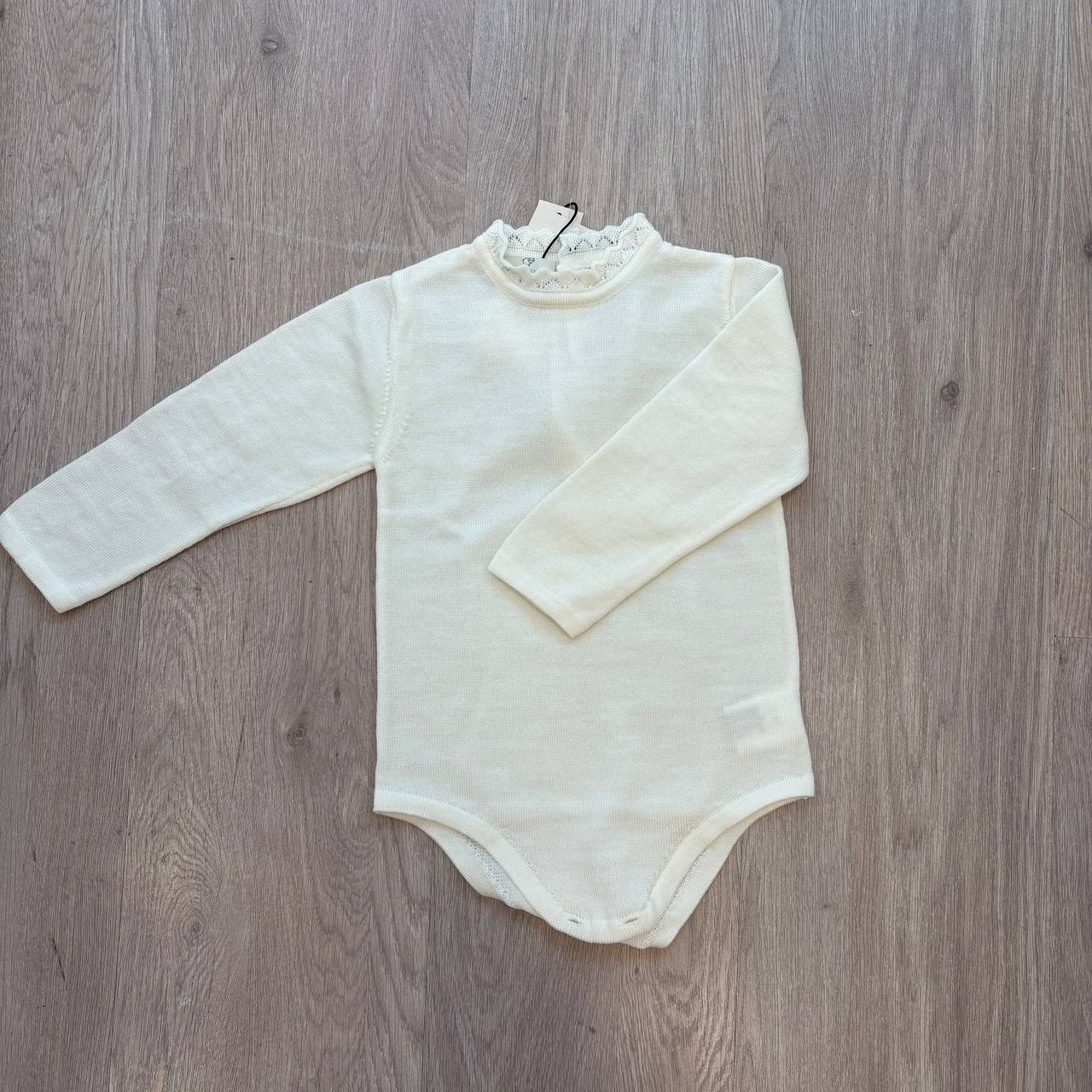 Body lana merino pizzo