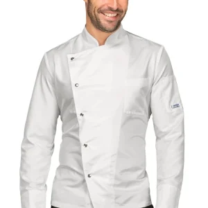 Giacca Belfast Slim Isacco | Giacca Cuoco | Uomo | Bianco | Antimacchia | Superdry | 130 gr/m2