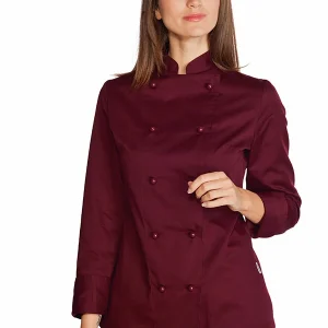 Giacca Lady Burgundy Isacco | Giacca Cuoco | Donna | Burgundy | 195 gr/m2