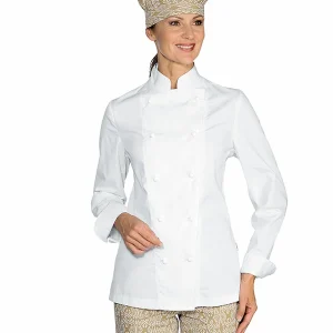 Giacca Lady Extra Light Isacco | Giacca Cuoco | Donna | Extra Light | Bianco | 150 gr/m2