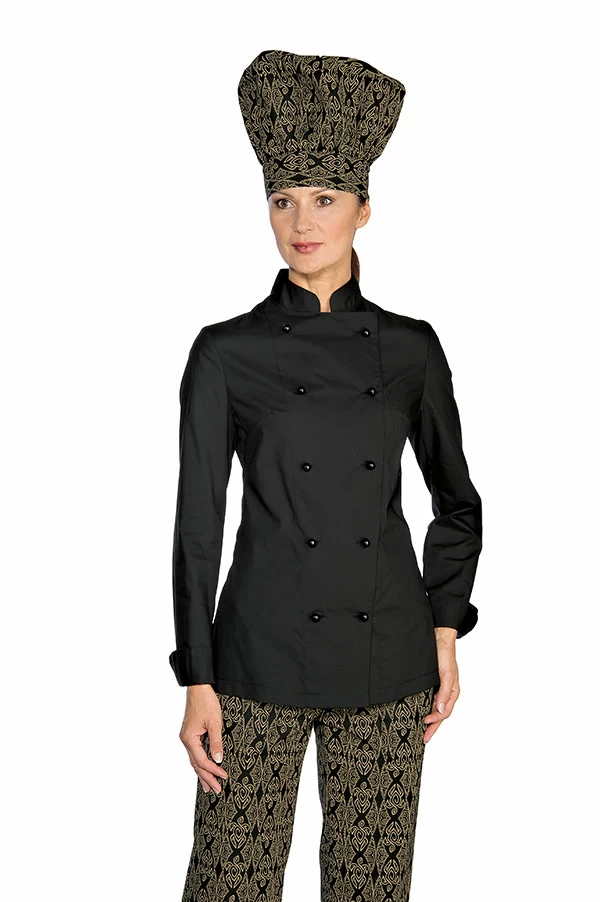 Giacca Lady Extra Light Isacco | Giacca Cuoco | Donna | Extra Light | Nero | 125 gr/m2 - immagine 2