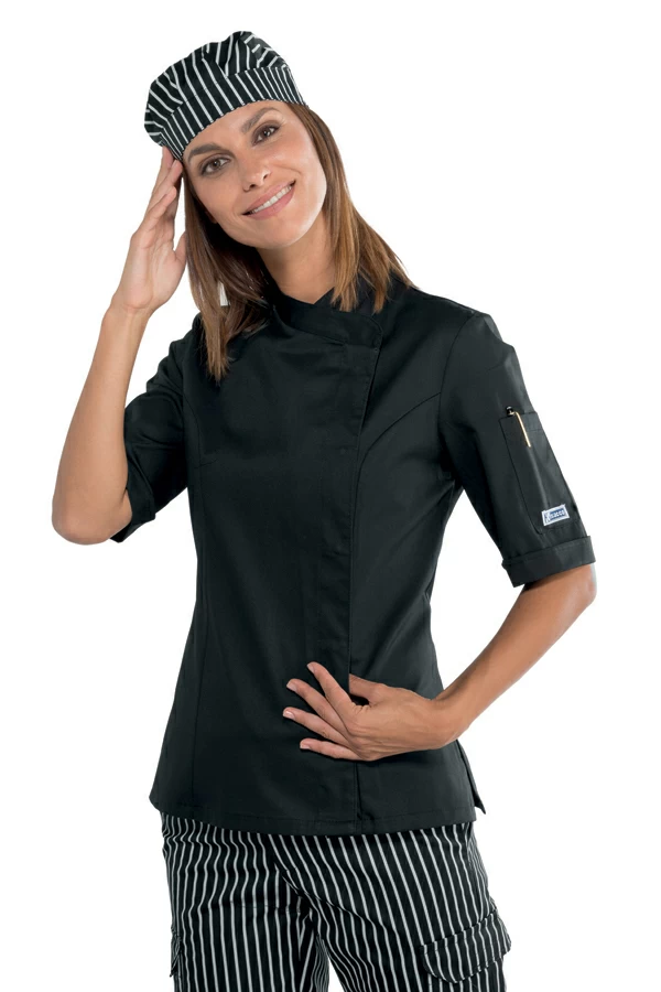 Giacca Lady Snaps Isacco | Giacca Cuoco | Donna | Nero | 195 gr/m2 - immagine 3