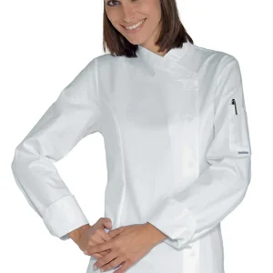 Giacca Lady Snaps Isacco | Giacca Cuoco | Donna | Elasticizzato | Extra Light | 136 gr/m2