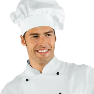 075000 Bianco Isacco | Cappello Cuoco | Chiusura con Velcro | 100% cotone | 190 gr/m2