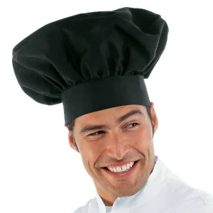 075001 Nero Isacco | Cappello Cuoco | Chiusura con Velcro | PolyCotone | 195 gr/m2