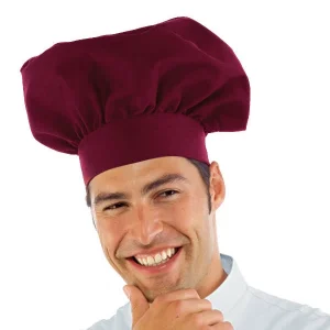 075003 Bordeaux Isacco | Cappello Cuoco | Chiusura con Velcro | PolyCotone | 195 gr/m2