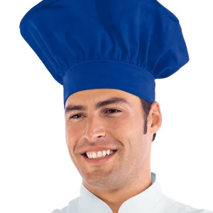 075006 Blu Cina Isacco | Cappello Cuoco | Chiusura con Velcro | PolyCotone | 195 gr/m2