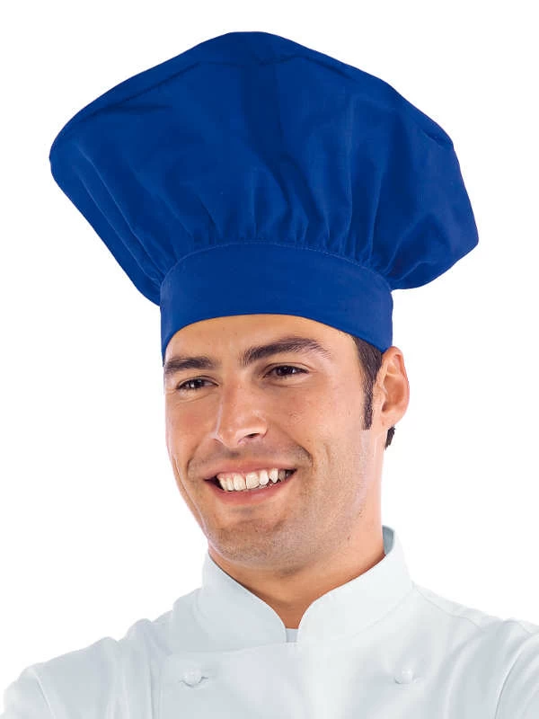 075006 Blu Cina Isacco | Cappello Cuoco | Chiusura con Velcro | PolyCotone | 195 gr/m2