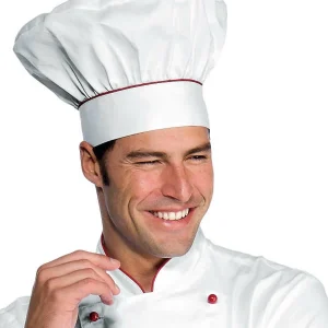 Bicolore Isacco | Cappello Cuoco | Chiusura con Velcro | 100% Cotone | 190 gr/m2