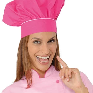 075260 Fuxia+Rosa Isacco | Cappello Cuoco | Chiusura con Velcro | PolyCotone | 125 gr/m2