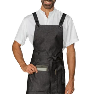 Grembiule Samurai Stone Isacco | Grembiule Pettorina | Con Regolazione | Bretelle Incrociate | 89×70 | 390 gr/m2