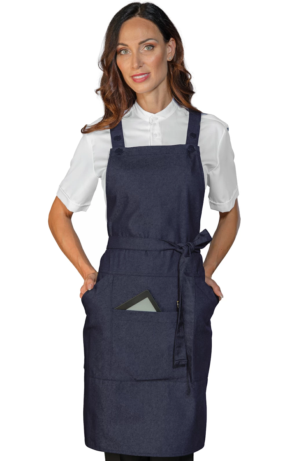 Grembiule Samurai Stone Isacco | Grembiule Pettorina | Con Regolazione | Bretelle Incrociate | 89×70 | 390 gr/m2 - immagine 3