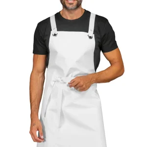 091080 Pettorina Cerato Ring Isacco | Grembiule | Bianco | Bretelle incrociate | 75×90