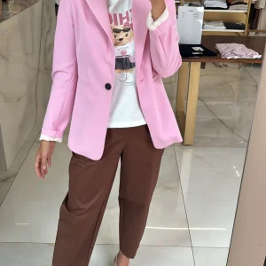 SOUVENIR - GIACCA REGINA MONOPETTO - ROSA