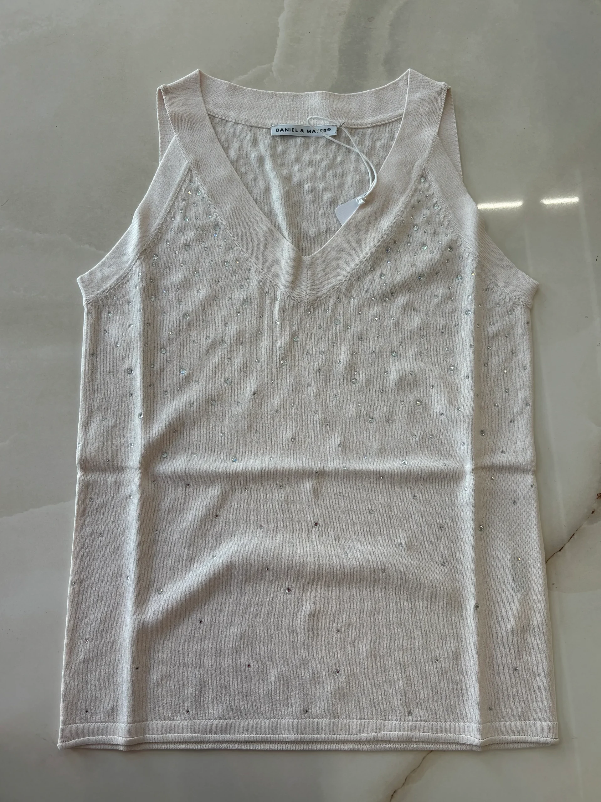 DANIEL & MAYER - CANOTTA DIAMANTINI - BEIGE - immagine 7