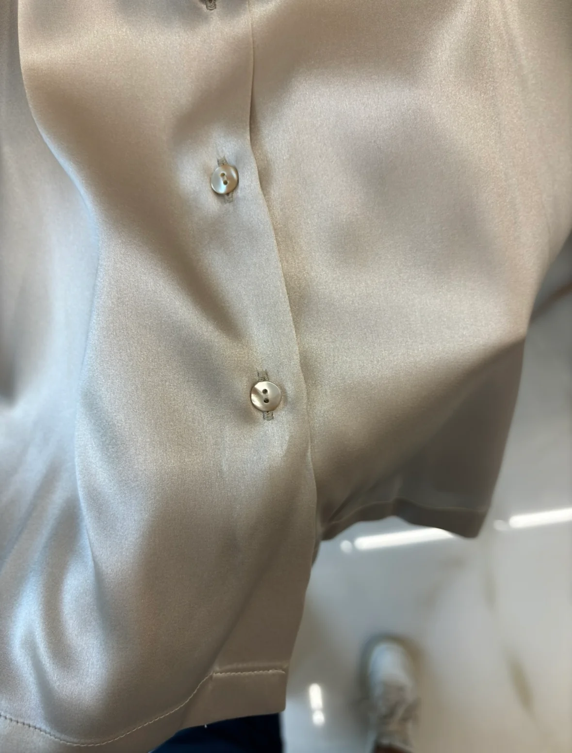 DANIEL & MAYER - CAMICIA IN SETA - BEIGE CON FIOCCO - immagine 8