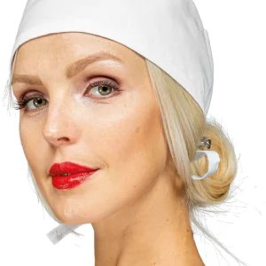 123900 Bianco Isacco | Bandana | Sanitario | Regolazione Posteriore Con Cordini | 100%Cotone | 190 gr/m2