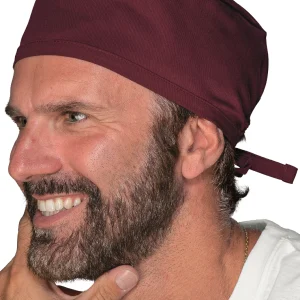 123903 Bordeaux Isacco | Bandana | Sanitario | Regolazione Posteriore Con Cordini | Polycotone | 195 gr/m2