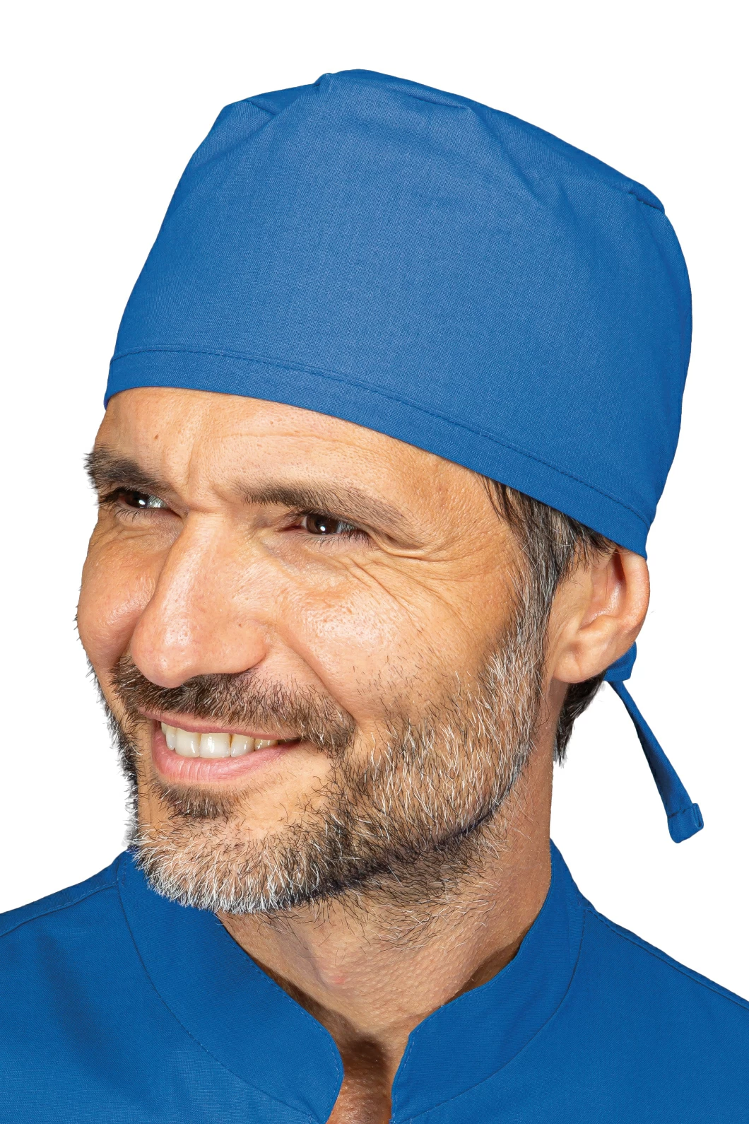 123906 Azzurro Isacco | Bandana | Sanitario | Regolazione Posteriore Con Cordini | 100% Cotone | 185 gr/m2 - immagine 2