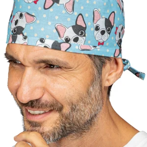 123910 Blue Dog Isacco | Bandana | Sanitario | Regolazione Posteriore Con Cordini | 100% Cotone | 115gr/m2