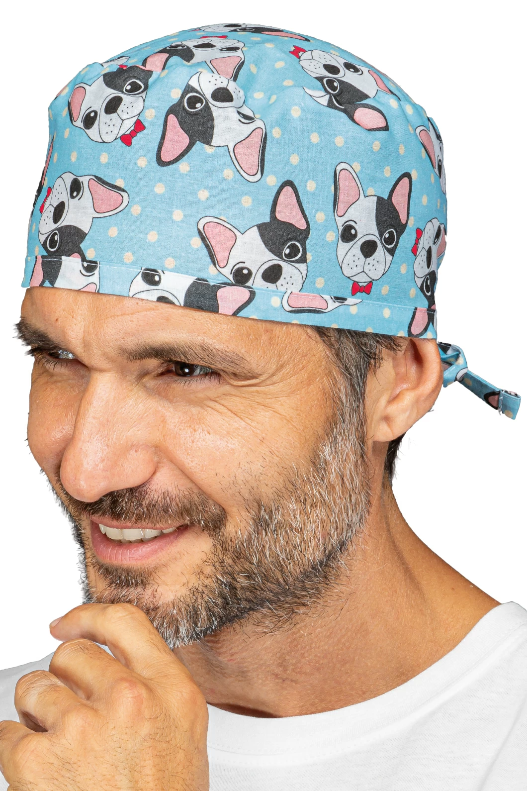 123910 Blue Dog Isacco | Bandana | Sanitario | Regolazione Posteriore Con Cordini | 100% Cotone | 115gr/m2