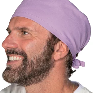 123927 Lilla Isacco | Bandana | Sanitario | Regolazione Posteriore Con Cordini | 100% Cotone | 185 gr/m2