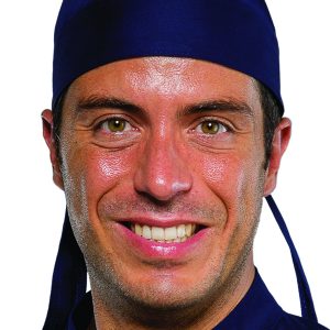 Blu Isacco | Bandana | Regolazione Posteriore Con Cordini | Polycotone | 195 gr/m2
