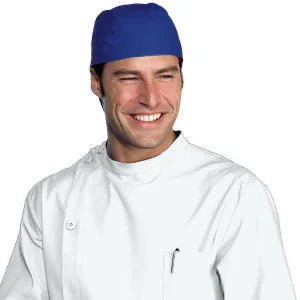 Blu Cina Isacco | Bandana | Regolazione Posteriore Con Cordini | Polycotone | 195 gr/m2