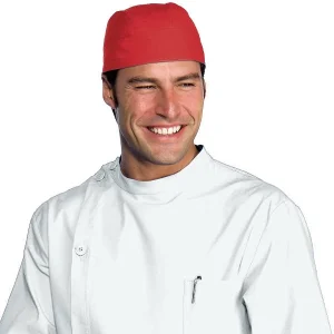 Rosso Isacco | Bandana | Regolazione Posteriore Con Cordini | Polycotone | 195 gr/m2