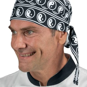 Yin Yang Isacco | Bandana | Regolazione Posteriore Con Cordini | 100% Cotone | 190 gr/m2