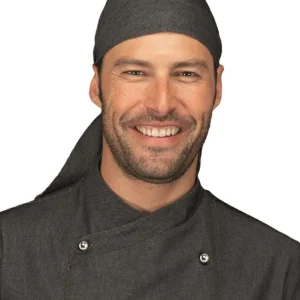 Black Jeans Isacco | Bandana | Regolazione Posteriore con Cordini | 100% Cotone | 220 gr/m2