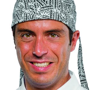 Brand Isacco | Bandana | Regolazione Posteriore Con Cordini | 100% Cotone | 190 gr/m2