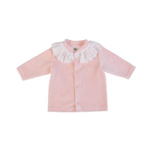 Felpa ciniglia collo sangallo