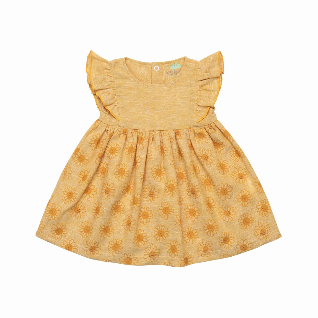 Abito margherite lino e cotone Fs Baby - immagine 8