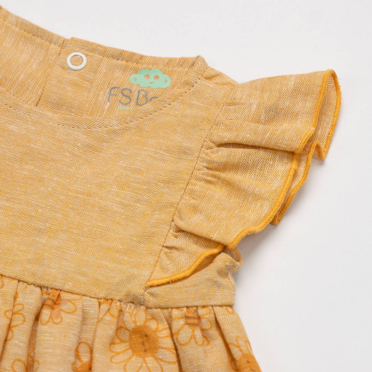 Abito margherite lino e cotone Fs Baby - immagine 6