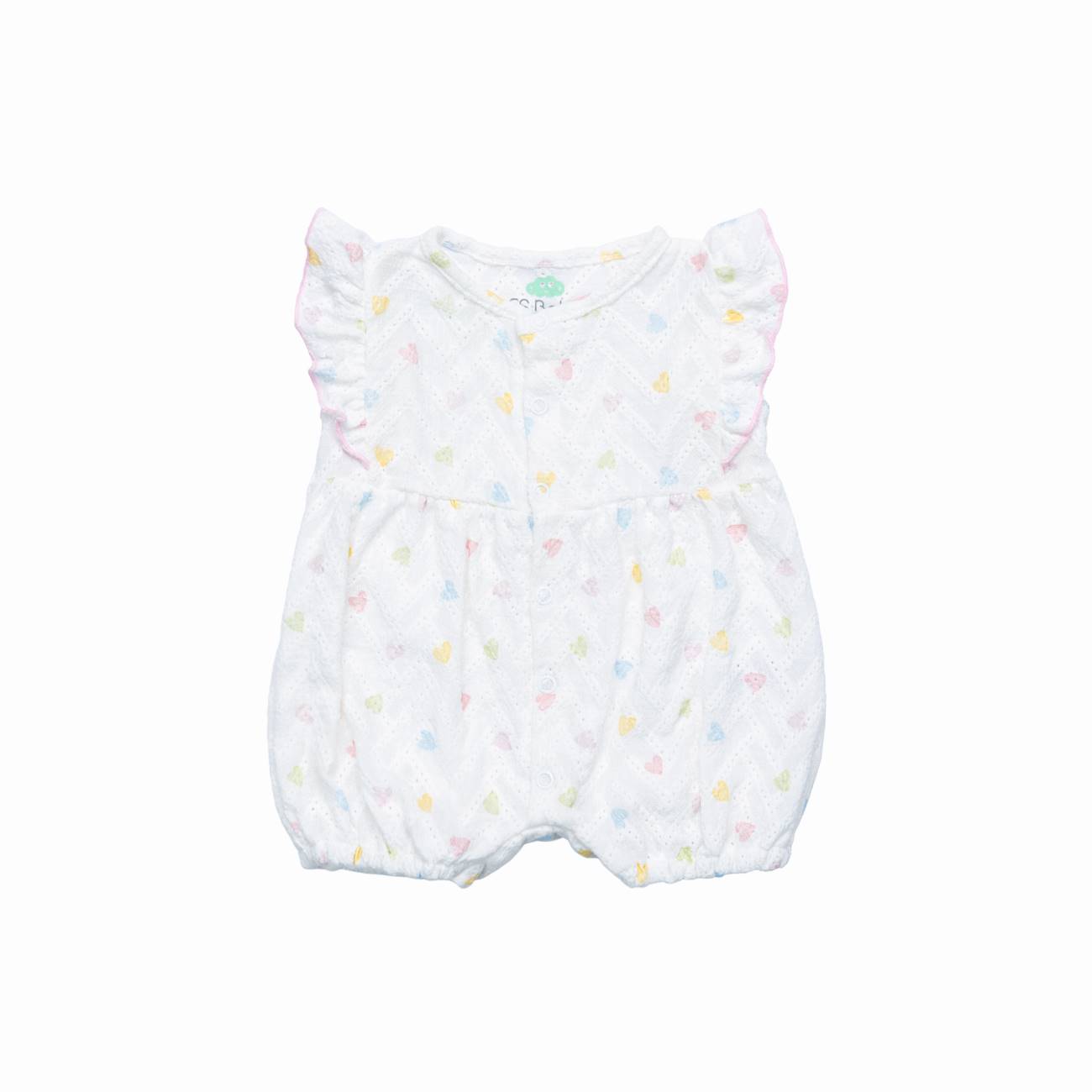 Pagliaccetto nascita cuoricini puro cotone Fs baby - immagine 8