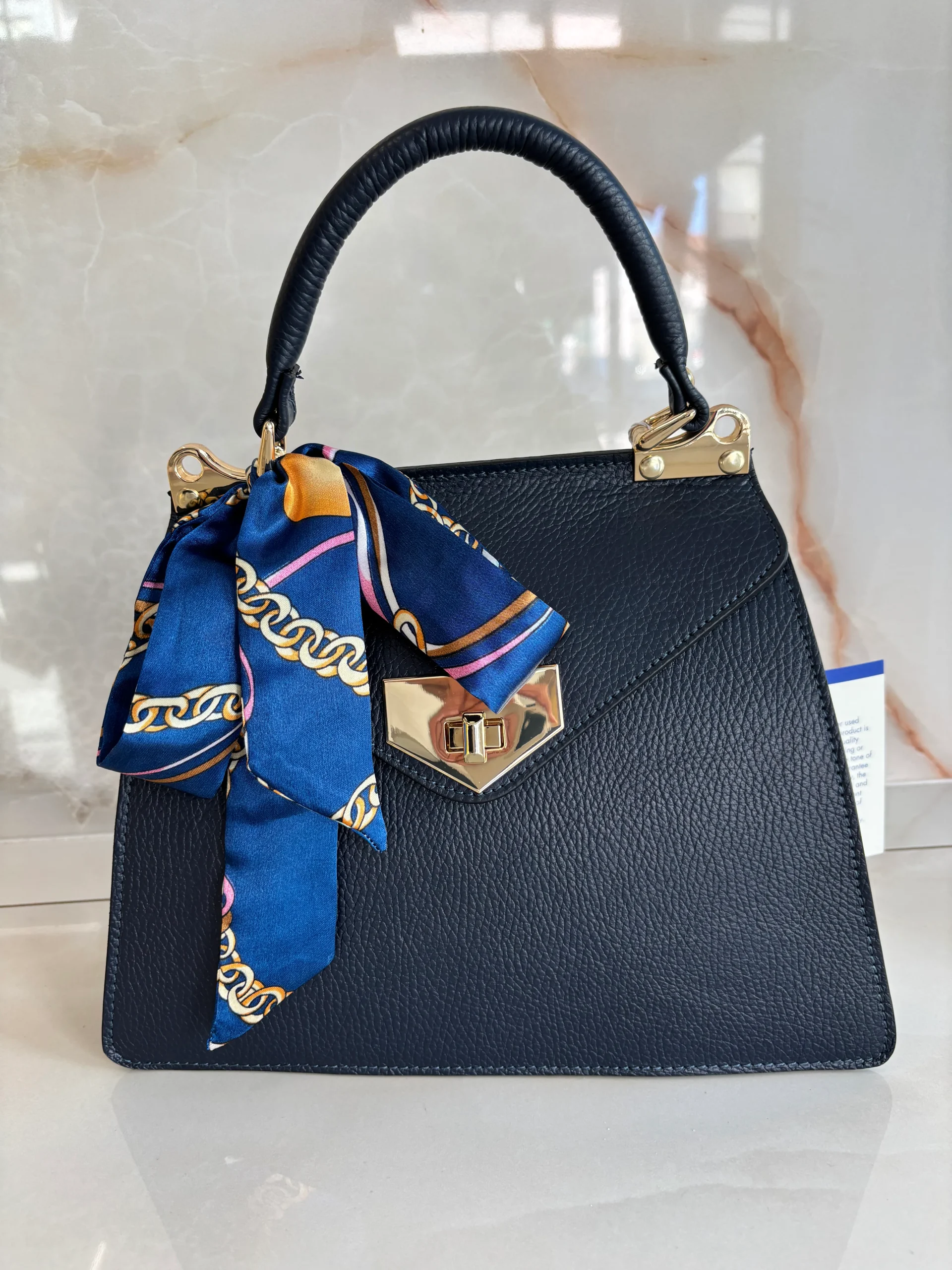 BORSA - FOULARD - BLU NOTTE - immagine 2
