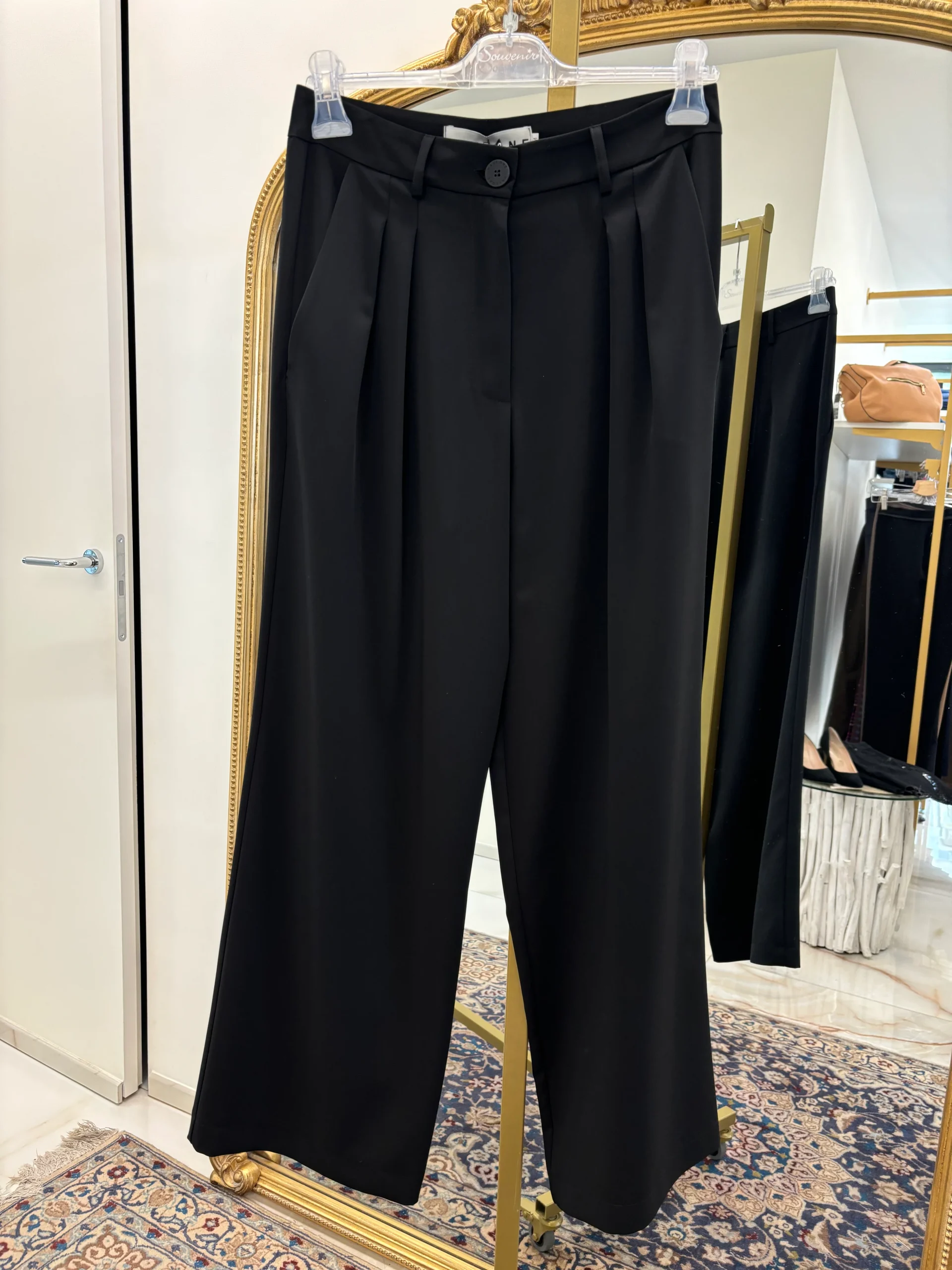 HAVEONE - PANTALONE PALAZZO - NERO - immagine 4