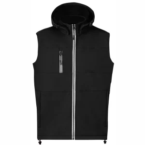 20172 Seldon Makito | Gilet in Softshell | Smanicato | Uomo | Interno in Micropile | 3 Strati | Con Cappuccio | Con Tasche