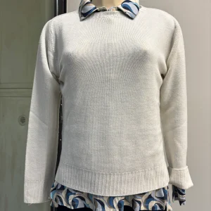 DANIEL &  MAYER -  MAGLIONE GIROCOLLO ERICA - LATTE