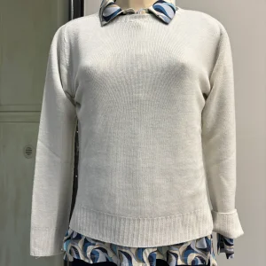 DANIEL &  MAYER -  MAGLIONE GIROCOLLO ERICA - LATTE