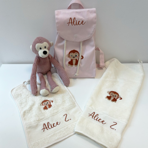 Set Asilo bavaglia salvietta e zainetto