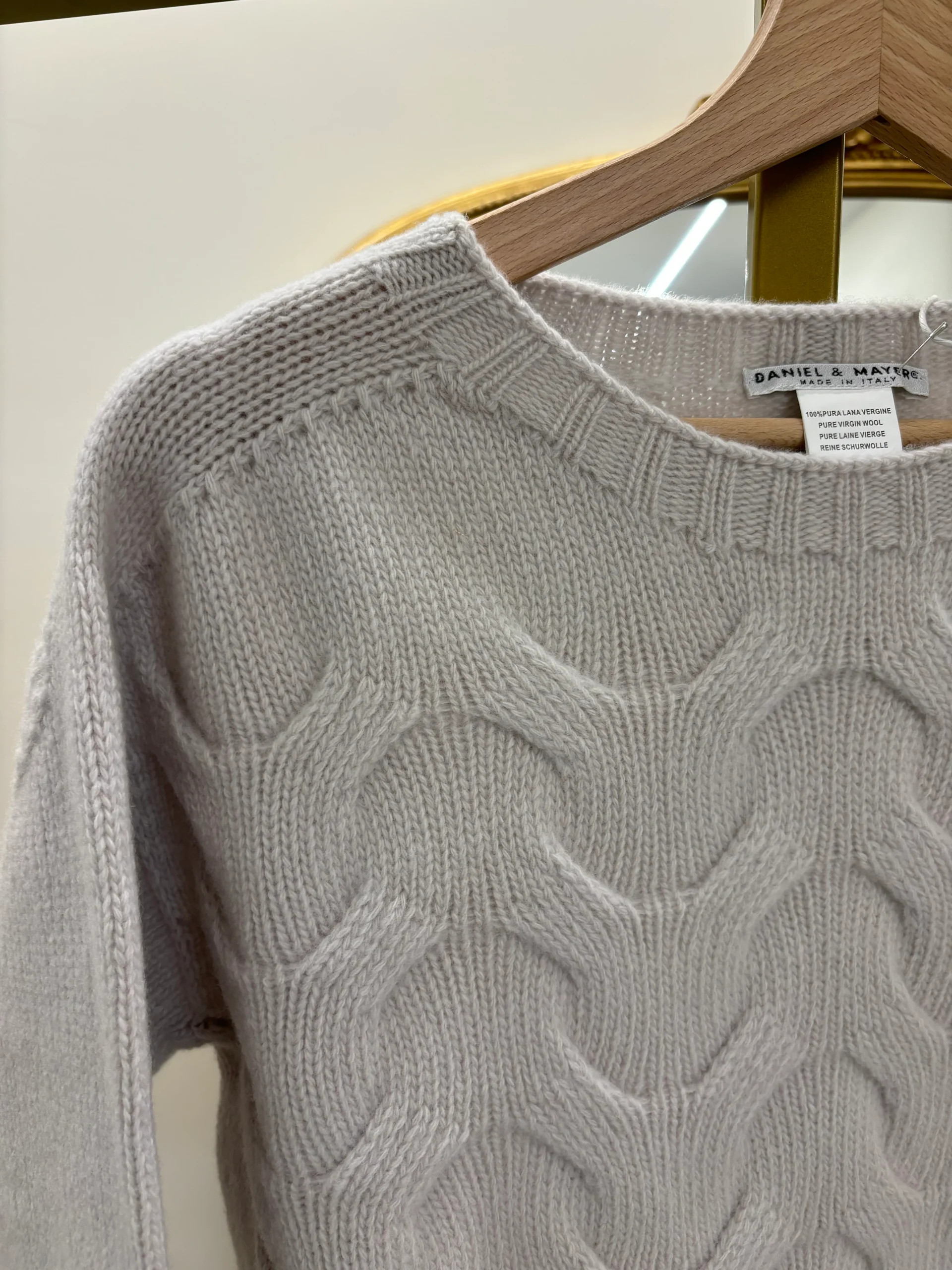 DANIEL & MAYER - MAGLIONE TRECCE - GRIGIO - immagine 6