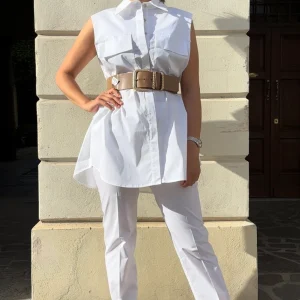 HAVEONE - CAMICIA GILET - BIANCA